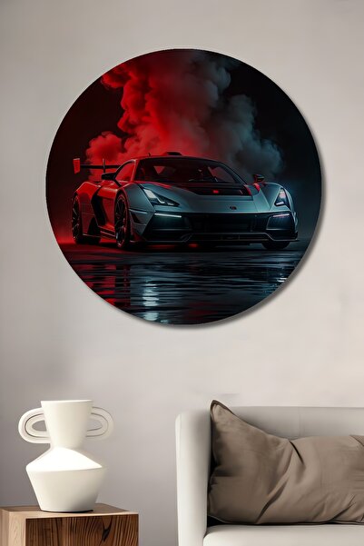 Teona Ahşap Pictură decorativă din lemn cu aspect de mașină sport futuristă, ...