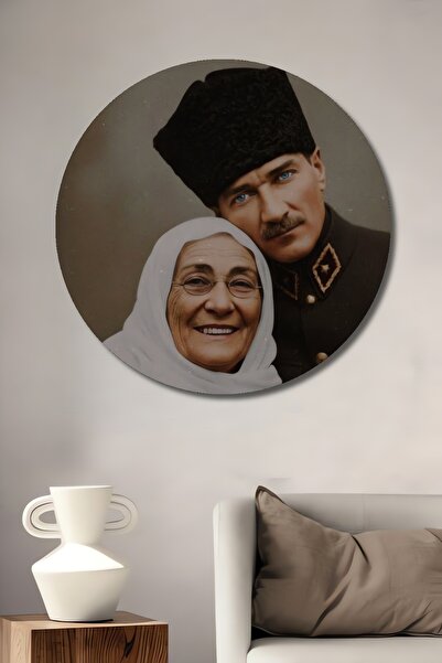 Teona Ahşap Ατατούρκ και η μητέρα του Ζουμπέιντ Χανίμ, Ξύλινο Διακοσμητικό Τρ...