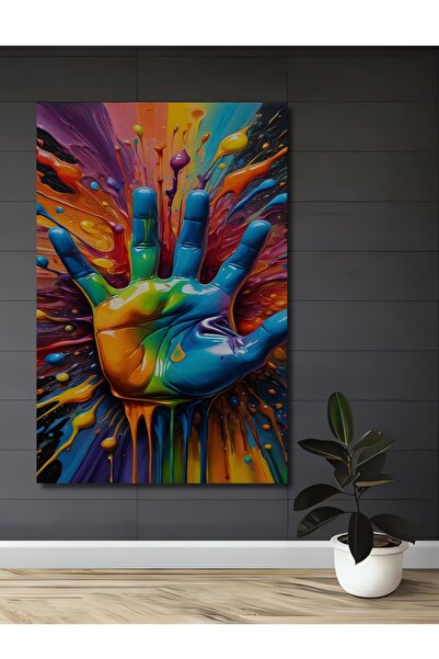 Teona Ahşap Цветна ръчно отпечатана модерна дървена декоративна картина