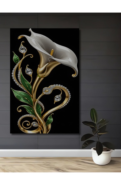 Teona Ahşap Tablou decorativ din lemn cu floare de rândunică, elegant și atră...