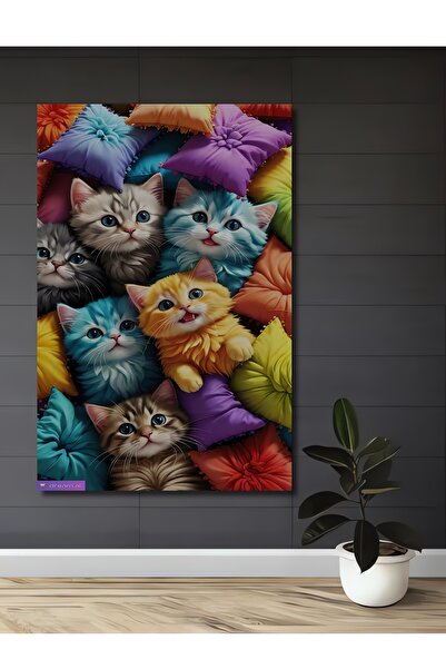 Teona Ahşap Trupa de căței drăguți, tablou decorativ din lemn cu aspect de pi...