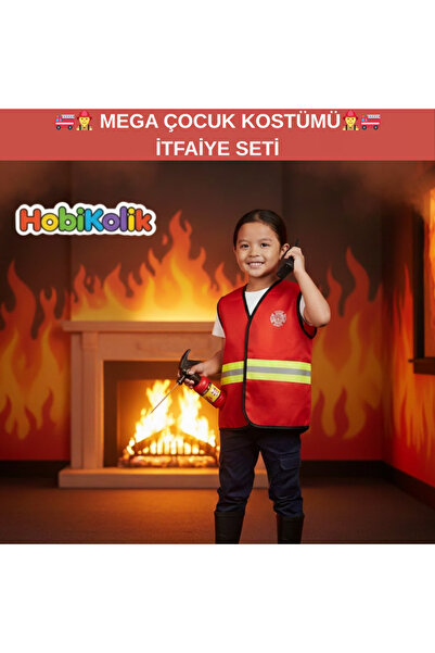 Art Tone 🚒👨‍🚒 MEGA ÇOCUK KOSTÜMÜ İTFAİYE SETİ 👨‍🚒🚒