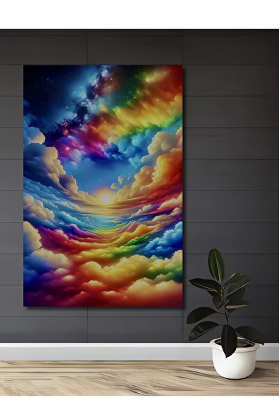Teona Ahşap Visul Curcubeu Aspect de pictură în acuarelă Artă modernă Tablou ...
