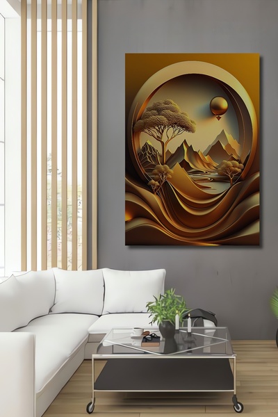 Teona Ahşap Tablou din lemn cu artă modernă, cu vedere la Marea Aurie