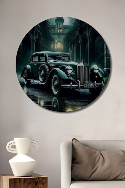 Teona Ahşap Pictură decorativă rotundă pe perete, cu aspect de lemn, în stil ...