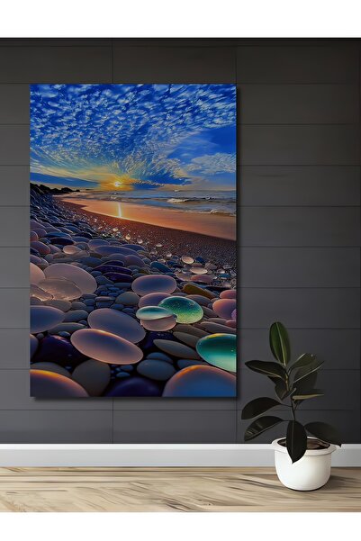 Teona Ahşap Pictură decorativă pe lemn cu aspect de pictură în ulei, cu pietr...