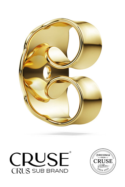 Cruse 925 Ayar Gümüş Küpe Arkası Kelebeği (1 Çift) 14 Ayar Sarı Altın Kaplama