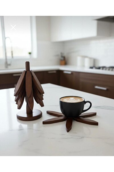 mirene ateiler Akasya Ahşap Katlanabilir Nihale | Açılır Düz Tencere Altlığı | Isıya Dayanıklı 3'lü Set