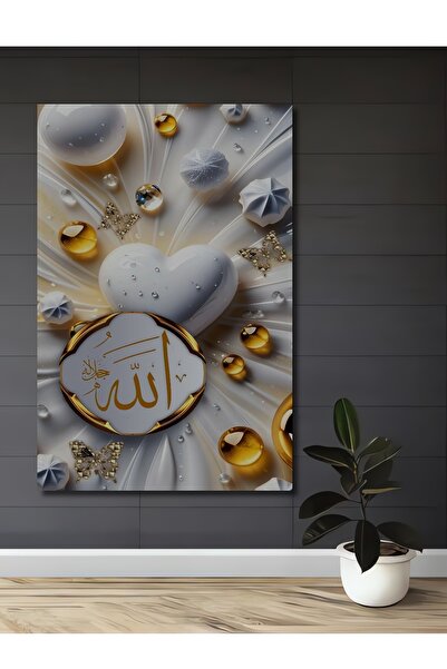 Teona Ahşap Tablou decorativ din lemn cu aspect de pictură în ulei, cu inimă ...