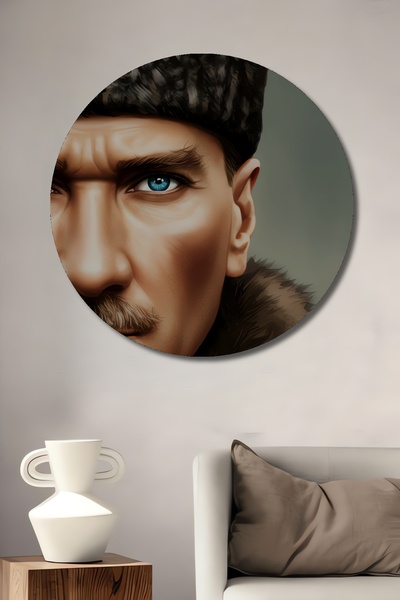 Teona Ahşap Γκαζί Μουσταφά Κεμάλ Ατατούρκ Ξύλινο Διακοσμητικό Πίνακας Ζωγραφι...