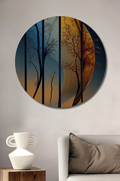 Teona Ahşap Dansul anotimpurilor Tablou decorativ din lemn cu aspect de pictu...