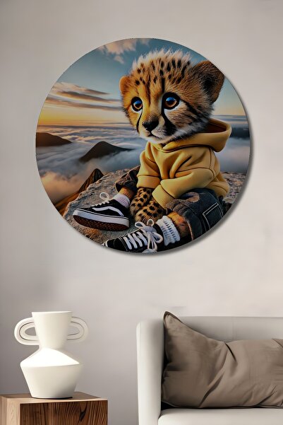 Teona Ahşap Pictură decorativă din lemn cu aspect de pictură în ulei cu pui d...