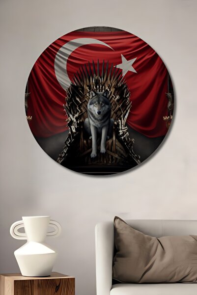 Teona Ahşap Ξύλινο διακοσμητικό τραπέζι ζωγραφικής με ελαιογραφία σε στυλ Wol...