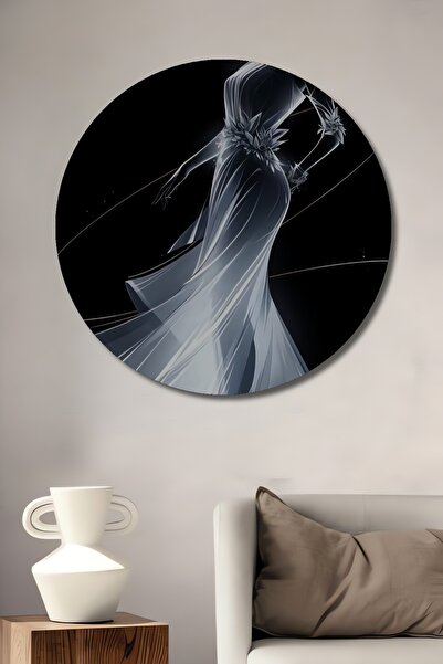 Teona Ahşap Κομψή γυναικεία σιλουέτα με ελαιογραφία σε στυλ μοντέρνας τέχνης,...