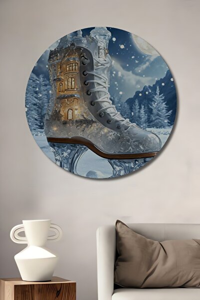 Teona Ahşap Pictură decorativă din lemn pentru perete, tematică Castelul de p...