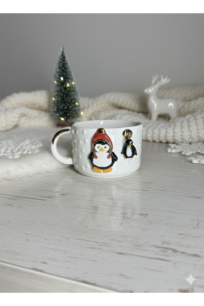 Deniz Kızı Seramik Charmli New Year's Gift / New Year's Handmade Ceramic Cup