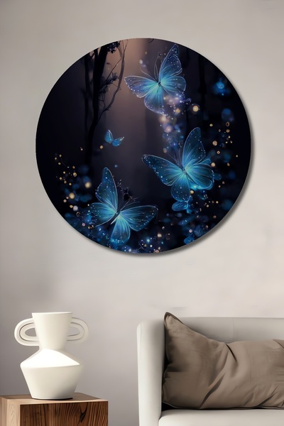 Teona Ahşap Διακοσμητικός ξύλινος πίνακας με εφέ ελαιογραφίας  "Λαμπερό Δάσος...