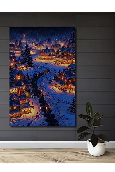 Teona Ahşap Casele din povestile de iarnă, pictură în ulei, tablou cu aspect ...