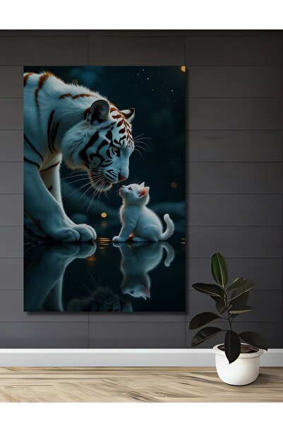 Teona Ahşap Ξύλινο διακοσμητικό τραπέζι με ελαιογραφία που μοιάζει με λευκό τ...