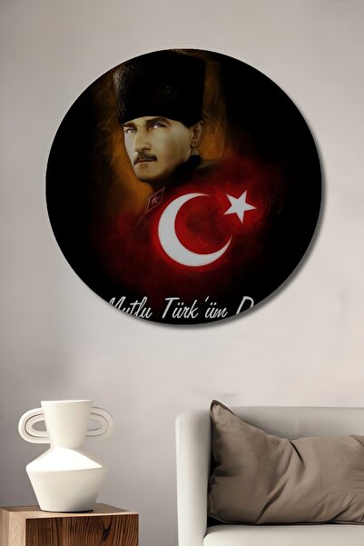 Teona Ahşap Διακοσμητικός ξύλινος πίνακας τοίχου με ελαιογραφία Μουσταφά Κεμά...