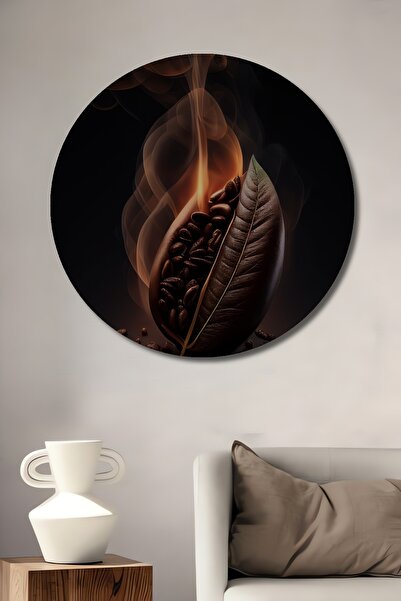 Teona Ahşap Pictură decorativă pe lemn cu aspect de ulei, cu boabe de cafea m...