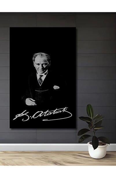 Teona Ahşap Ξύλινο διακοσμητικό πίνακα με υπογραφή και πορτρέτο του Μουσταφά ...