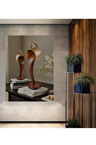 Teona Ahşap Tablou decorativ din lemn cu aspect de pictură în ulei, cu caldel...