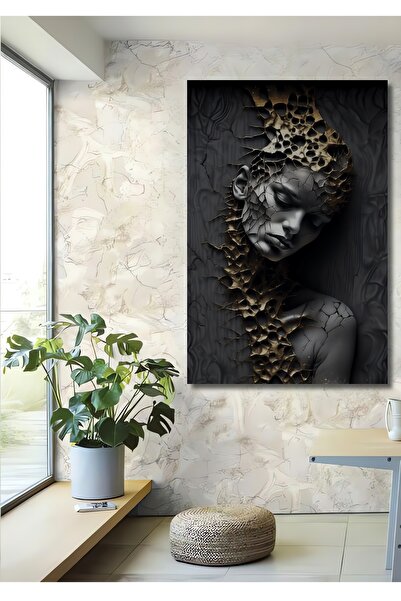 Teona Ahşap Tablou decorativ din lemn cu aspect de pictură în ulei, cu o atin...