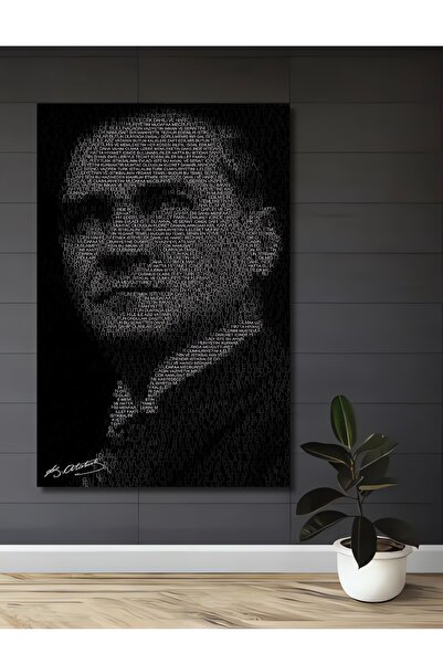 Teona Ahşap Μουσταφά Κεμάλ Ατατούρκ Τέχνη του λόγου Ξύλινο Διακοσμητικό Πίνακ...