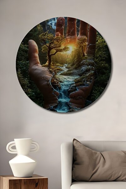 Teona Ahşap Tablou din lemn cu Mâna Divină, minunătoare opera naturii, pictur...