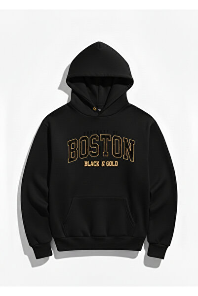 Mayer Butik Unisex Γυναικείο/Ανδρικό φούτερ με στάμπα Boston με κουκούλα