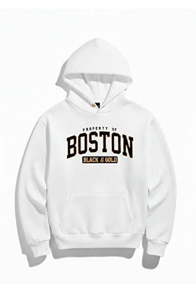 Mayer Butik Unisex Γυναικείο/Ανδρικό φούτερ με στάμπα Boston με κουκούλα
