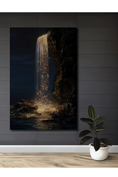 Teona Ahşap Pictură decorativă din lemn Cascada Strălucitoare