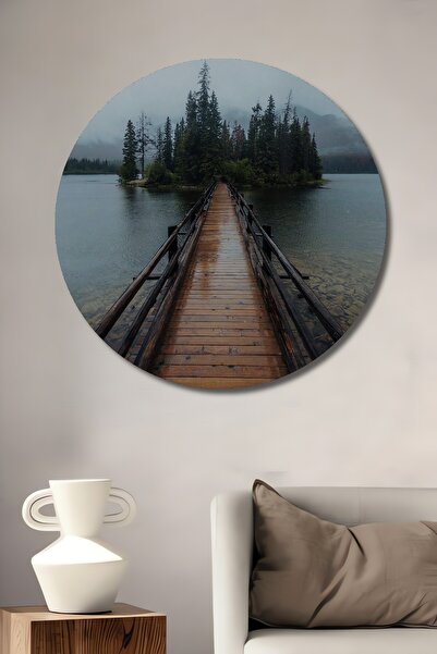 Teona Ahşap Podul Misterios al Pădurii Pictură decorativă din lemn Pictură ro...