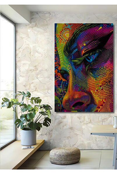 Teona Ahşap Tablou decorativ din lemn cu aspect de pictură în ulei, portret î...