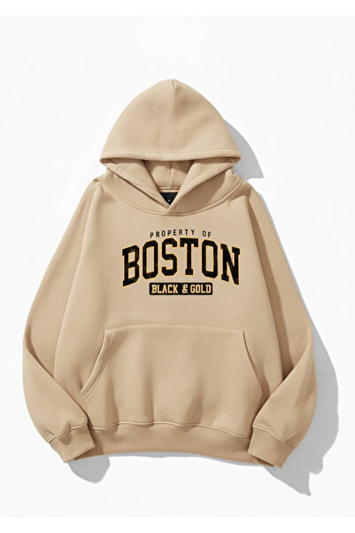 Mayer Butik Unisex Γυναικείο/Ανδρικό φούτερ με στάμπα Boston με κουκούλα