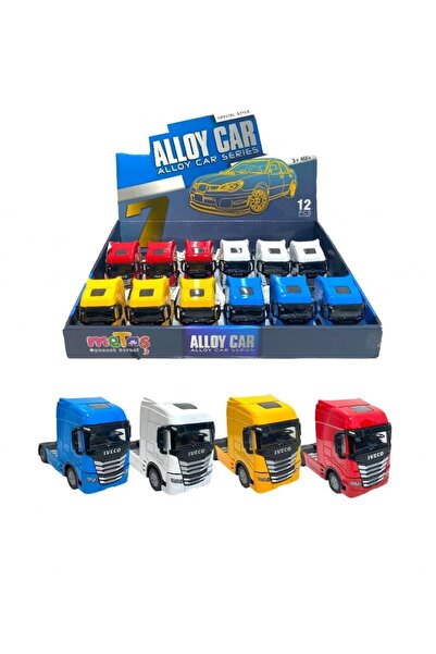 SCOWETTO لعبة شاحنة إيفيكو معدنية مع ضوء وموسيقى - 12 سم