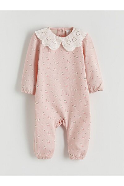 LC Waikiki Lcw Baby Bebe Collar Floral Baby Girl Romper