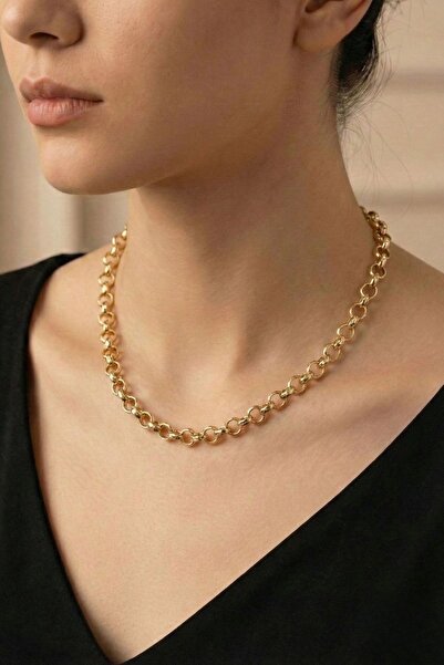 Pemila Design قلادة سلسلة مستديرة ذهبية اللون - تصميم أنيق مضاد للحساسية ولا ...