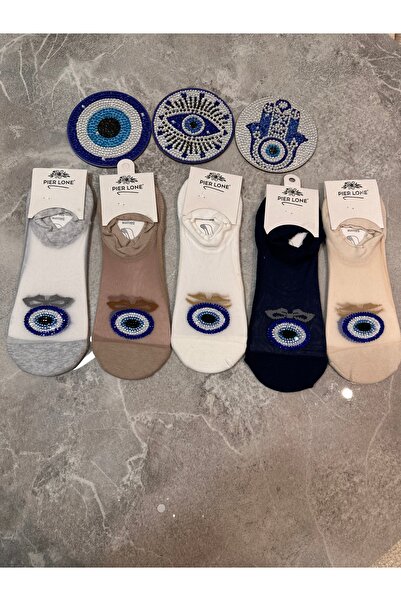 Store 5 adet Nazar boncuklu taşlı tüllü kokulu çorap