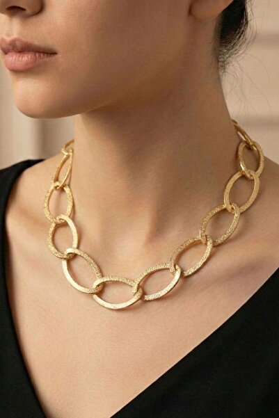 Pemila Design Thick Ring Model Gold Chain Necklace – Anti-Allergic, Non-Tarni...