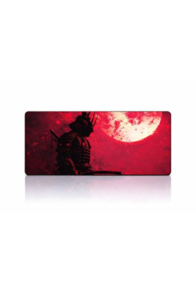 KARMİS XL Gaming Mouse Pad 70x32 cm – Kırmızı Samurai Desenli, Kaymaz Tabanlı...