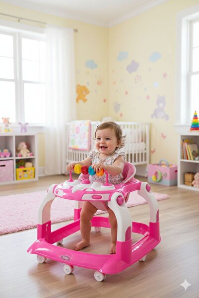 TURHANBEBE Kornalı Oyuncaklı Mama Tablalı Zıp Zıp Hoppala Yürüteç & Örümcek &...