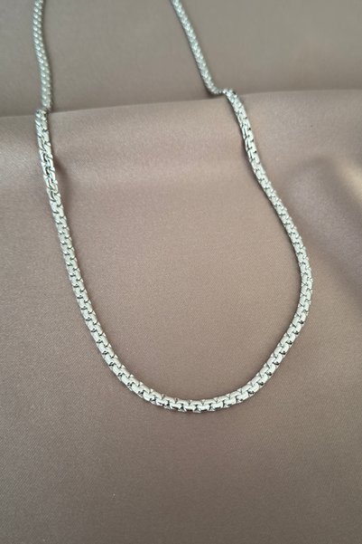 laria jewelry Paslanmaz Çelik Örgü Zincir Kolye