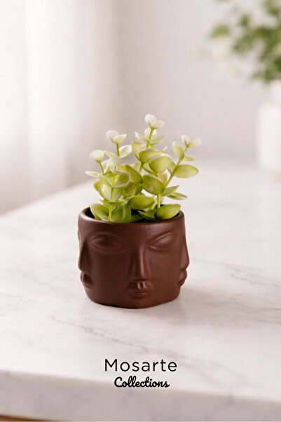 Mosarte تمثال/منحوتة وجه بوذا بتصميم تجريدي بسيط - قطعة ديكور عصرية صغيرة الحجم