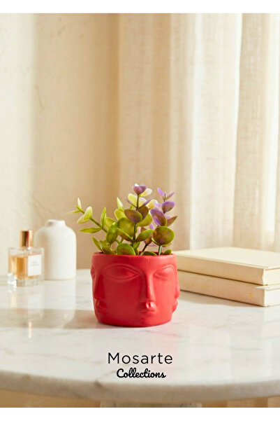 Mosarte تمثال/منحوتة وجه بوذا بتصميم تجريدي بسيط - قطعة ديكور عصرية صغيرة الحجم