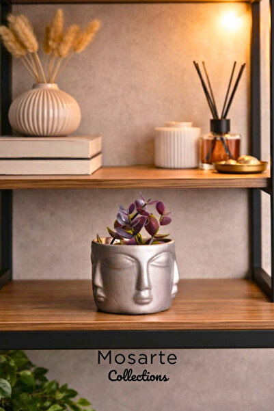 Mosarte Buddha Series Minimalist Abstract Face Vase / Sculpture – Modern Deco...