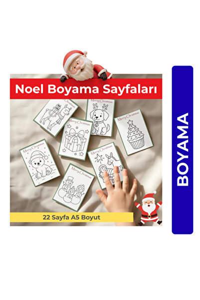 Organik Yolda صفحات تلوين عيد الميلاد (22 قطعة بحجم A5)