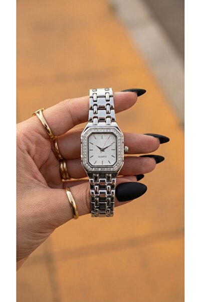 KLISHE Butik ساعة نسائية من الفولاذ الفضي العتيق من أوبيرا، مرصعة بالأحجار ال...