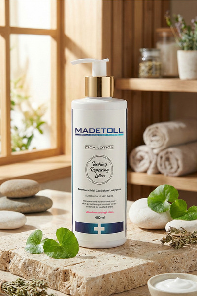 Madetoll Cica Lotion 400 ml- Nemlendirici, Yatıştırıcı, Onarıcı Bakım-Yüz Ve Vücut Losyonu 400 ml